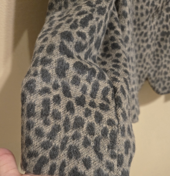 Ann Taylor Loft Leopard Wool Blend Lined Jacket Blazer Size 12P EUC - Picture 4 of 15